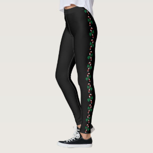 Leggings Tenue de vacances de pickleball Canneberges sur fo