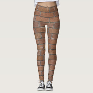 Leggings Terra Rouge réaliste Bricks de Brick de Tréta Text