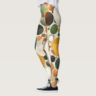 Leggings Terracotta Terre Beige Couleurs Cercles Abstraits