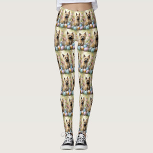 Leggings Terrier Cairn avec vacances de œufs de Pâques