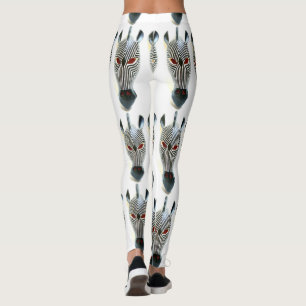 Leggings tête de zèbre