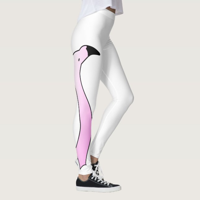 Leggings Tête et cou du Flamant rose prétentieux (Droite)