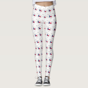 Leggings Texas Flag and Map