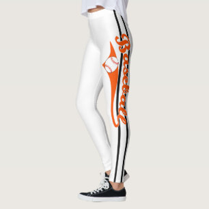 Leggings Texte De Baseball Avec Bandes Et Ballons Imprimées