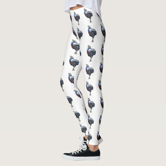Leggings texte de la dent de couleur cassowary (Gauche)
