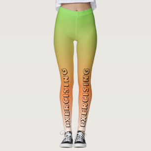Leggings Texte personnalisé l Mode dégradé Exercice