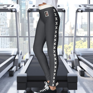 Leggings Texte personnalisé Photo de chat neutre Motif Cavi