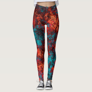 Leggings texture bleu foncé texturé en marbre de daim