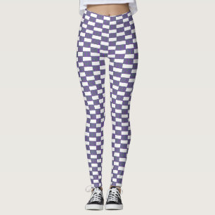 Leggings Texture bleue et blanche Design sans soudure