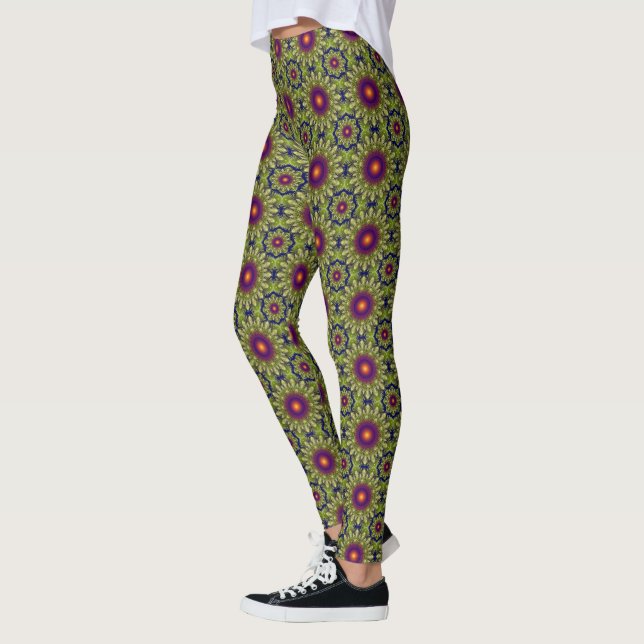 Leggings Texture colorée de Noël (Gauche)