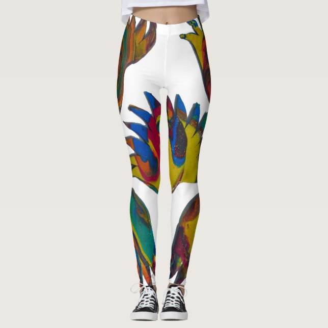 Leggings Texture de la broche du lever du soleil (Devant)