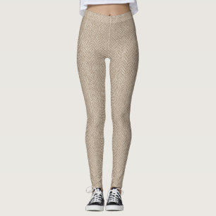 Leggings Texture de tissage classique de Herringbone