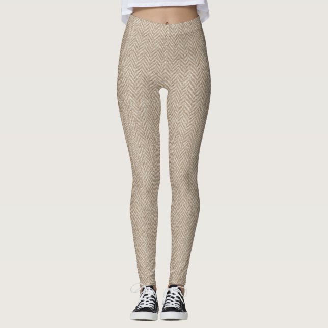 Leggings Texture de tissage classique de Herringbone (Devant)