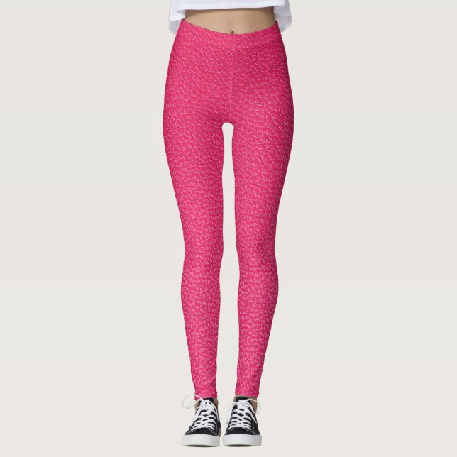 Leggings Texture De Tissu Rose De Luxe. (Devant)