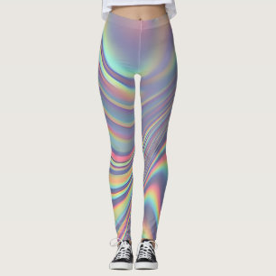 Leggings Texture de tourbillon holographique iridescent