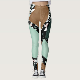 Leggings Texture en granit de marbre