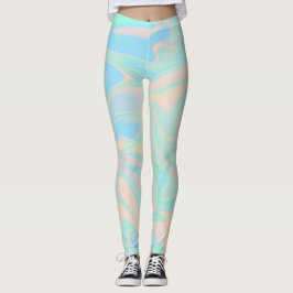Leggings Texture iridescente olographe de faux liquide