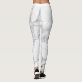 Leggings texture Marbre blanc