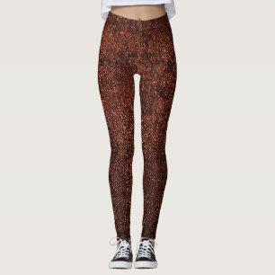 Leggings Texture réaliste en cuir rustique