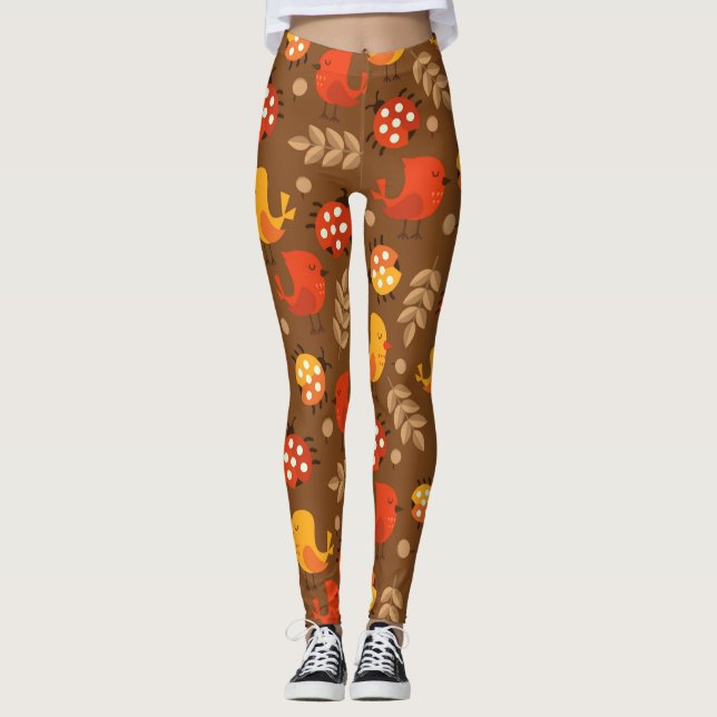 Leggings Thanksgiving mignon automne Motif (Devant)