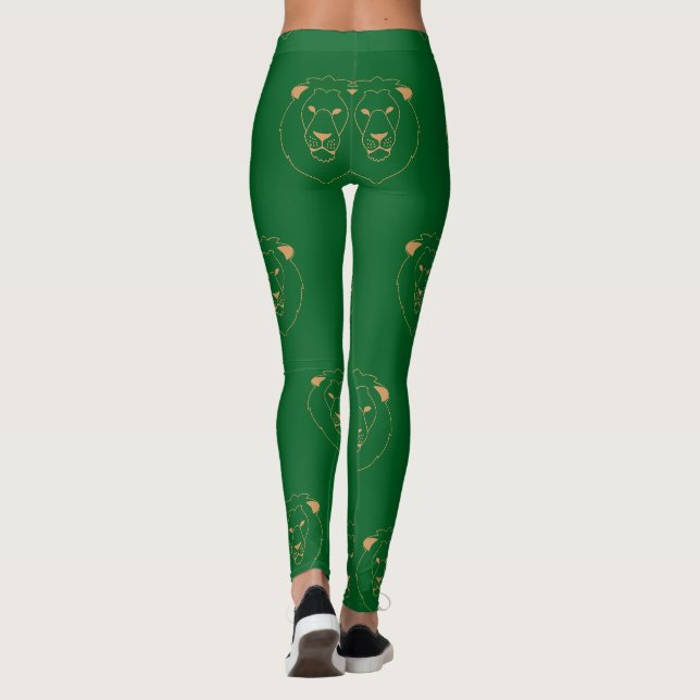 Leggings The Lion's Gaze: Golden Contour (Dos)