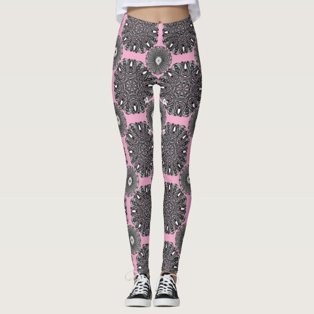 Leggings "The Touch Of Infinity" (monochrom) (Vorderseite)