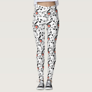 Leggings thématiques Music Notes