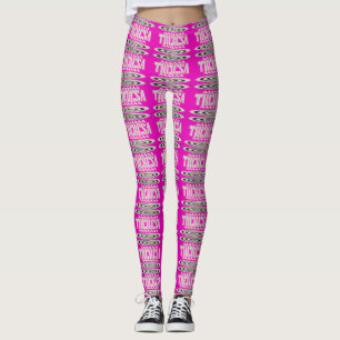 Leggings Theresa nom design rose profond avec symbole hypno