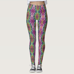 Leggings Tie Dye Spirale rose