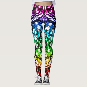 Leggings Tiedye Mandala Star Arc-en-ciel