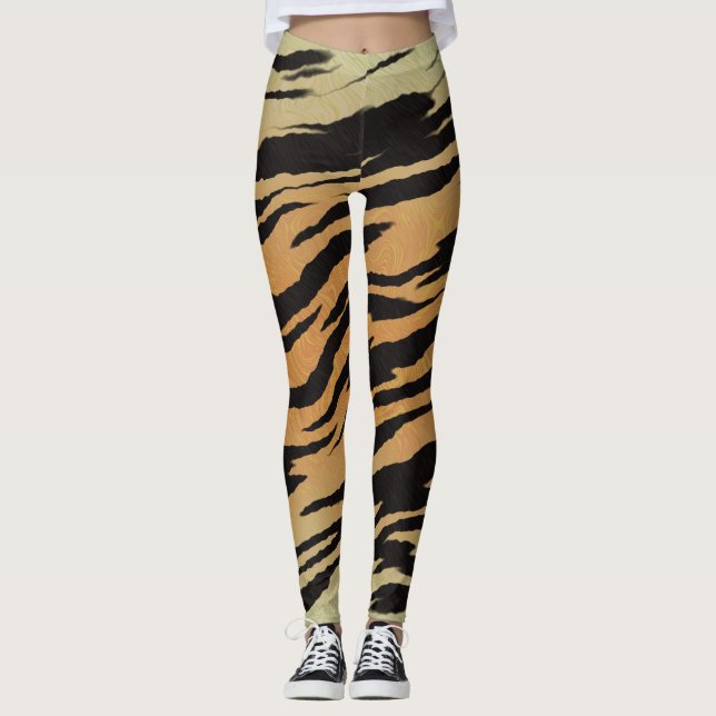 Leggings Tiger Stripes mignonne Animal Print (Devant)