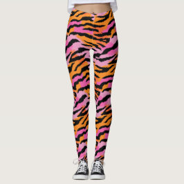 Leggings Tiger Stripes Poster de animal Vibrant Girl Glam