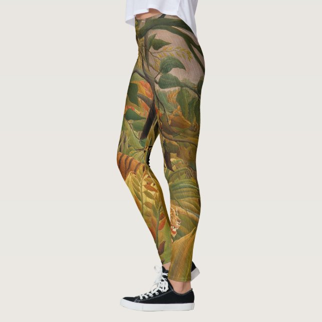 Leggings Tigre dans une tempête tropicale par Henri Roussea (Gauche)