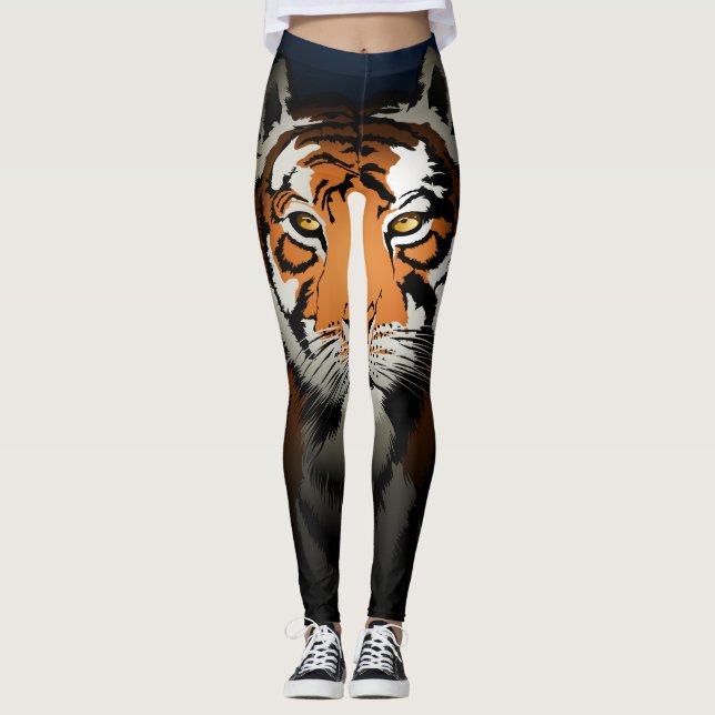 Leggings Tigre la nuit (Devant)