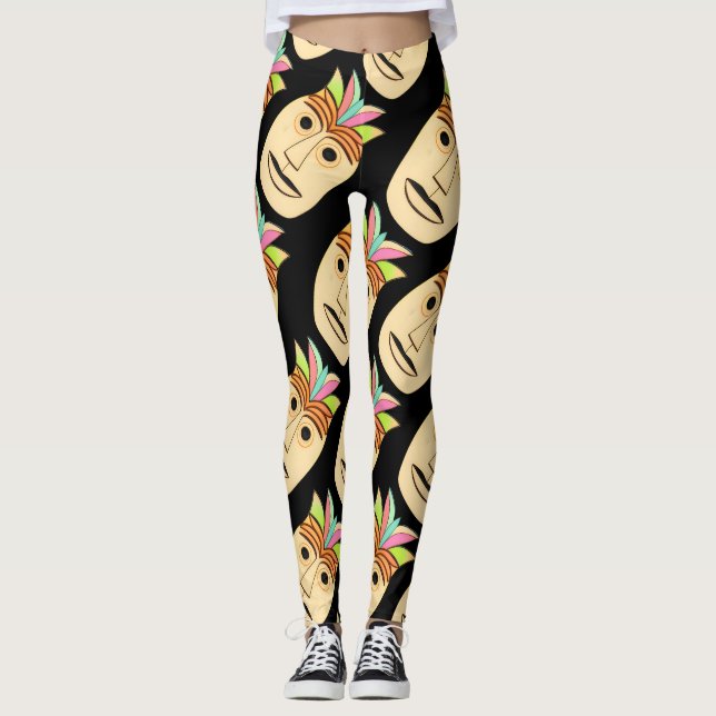 Leggings Tiki tropical (Devant)