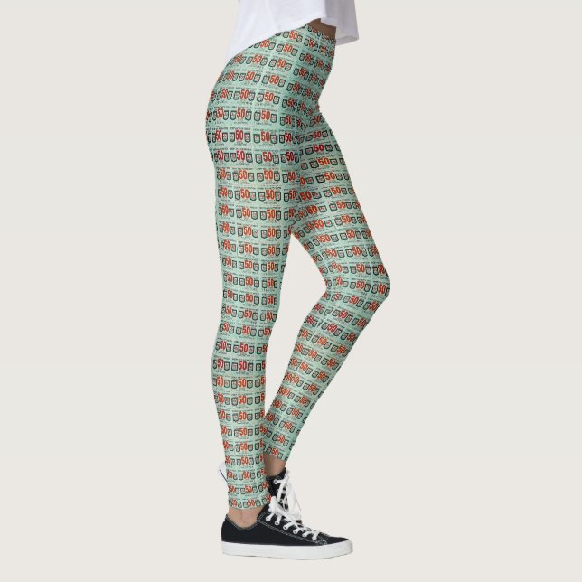 Leggings Timbres verts rétros (Droite)
