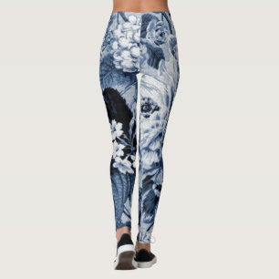 Leggings Tissu floral vintage No.1 de Toile de bleu