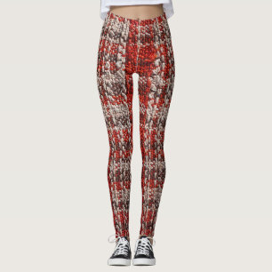 Leggings Tissu taran rouge : Arrière - plan texturé