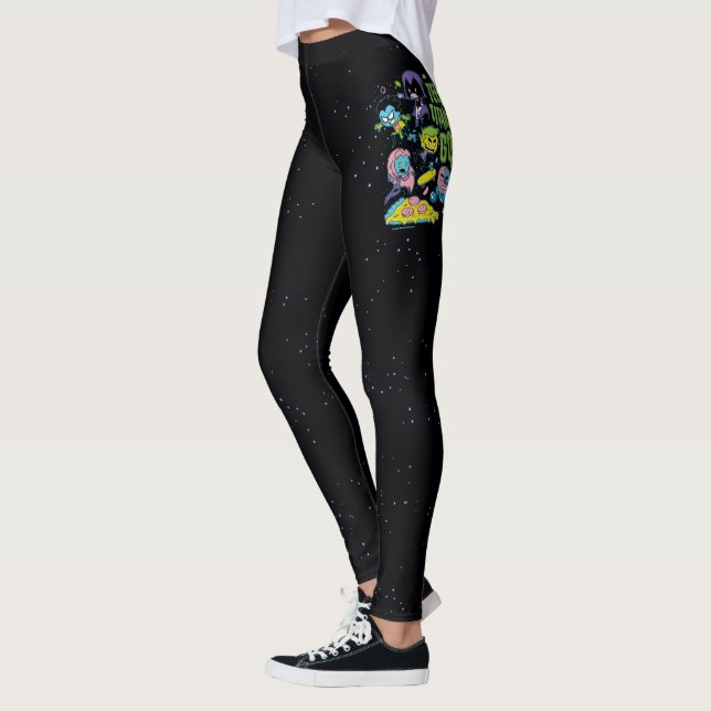 Leggings Titans Ados, allez ! | Gnarly 90's Pizza Graphic (Gauche)