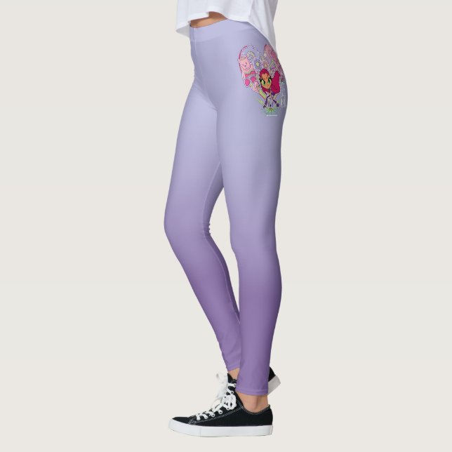 Leggings Titans Ados, allez ! | Graphique de pointes cardia (Gauche)