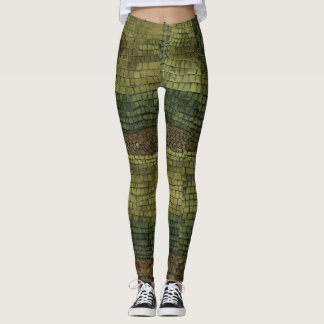 Leggings Titre : Légendes de camouflage de crocodile Onyx P