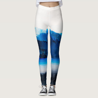 Leggings Toile Abstraite : Texture Art Moderne.