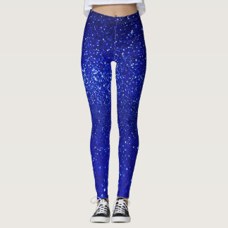 Leggings Toile de Parties scintillant bleu chatoyant