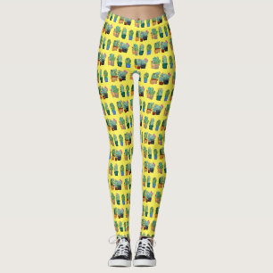 Leggings Tonnerre-Cove des Plantes de Cactus agrafés