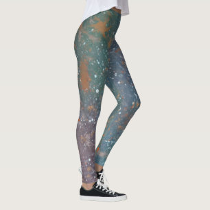 Leggings Tons de bijoux Couleurs usagées blanc