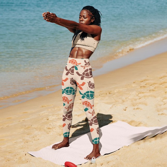 Leggings Tortue de mer vintage (Créateur téléchargé)
