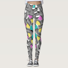 Leggings Tourbillon Turquoise -