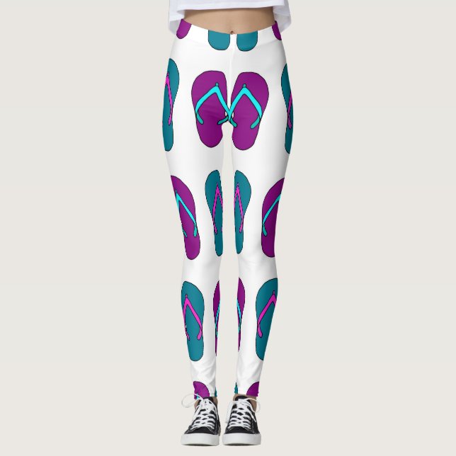 Leggings Tourner : Blanc Vintage. (Devant)