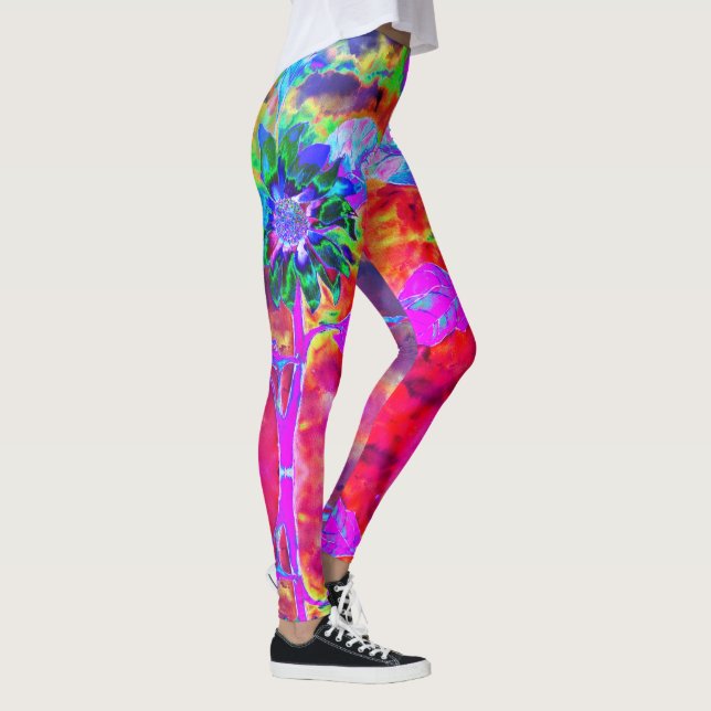 Leggings tournesol Abstrait de chakra psychédélique (Droite)