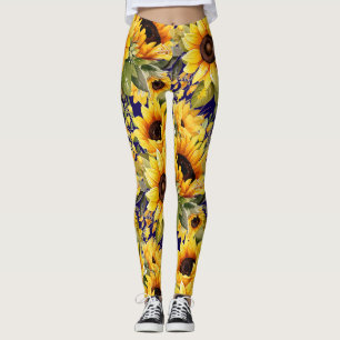 Leggings Tournsoleil Aquarelle Style Van Gogh 